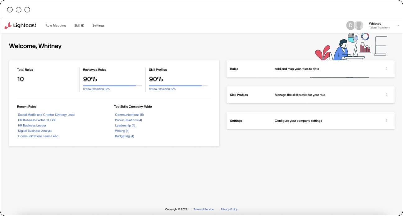 Building skill profiles tool